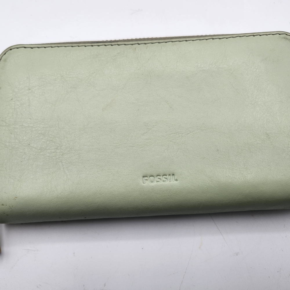 Fossil Mint Green Leather Wallet